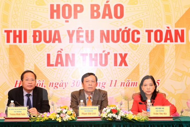 Quang cảnh buổi họp báo. (Ảnh: Thống Nhất/TTXVN)