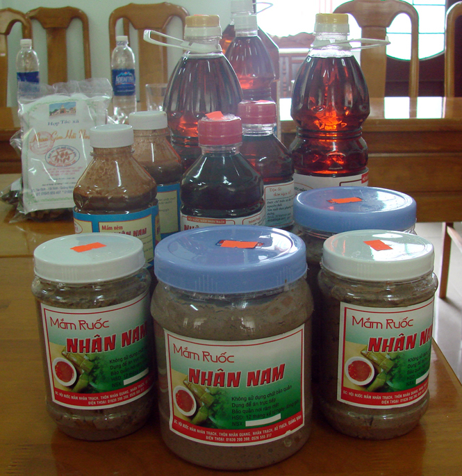 Sản phẩm ruốc và nước mắm Nhân Nam đã được Cục Sở hữu trí tuệ, Bộ Khoa học-Công nghệ cấp giấy chứng nhận đăng ký nhãn hiệu