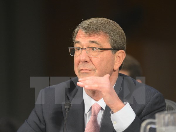 Bộ trưởng Quốc phòng Mỹ Ashton Carter. (Nguồn: THX/TTXVN)