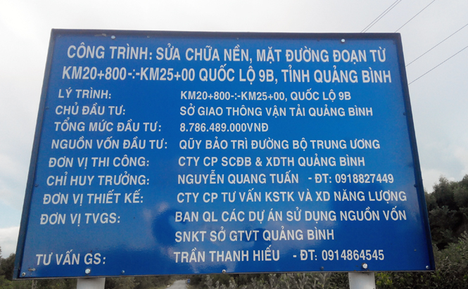 Việc công khai thông tin về công trình xây dựng cơ bản như thế này đã tạo điều kiện cho cán bộ và nhân dân tham gia giám sát và phản ánh nếu có hiện tượng tiêu cực xảy ra.