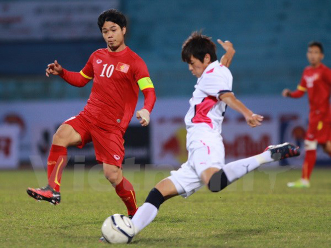 U23 Việt Nam đã chơi một trận đấu sòng phẳng với đối thủ tới từ J-League 2. (Ảnh: Đỗ Đen/Vietnam+)