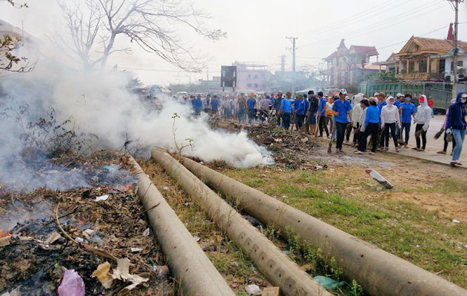 Đoàn viên thanh niên phường Quảng Thọ ra quân làm vệ sinh môi trường, bảo đảm cảnh quan đô thị xanh-sạch-đẹp