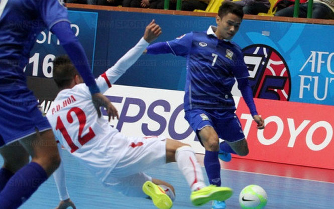  ĐT futsal Việt Nam đã thất bại trước Thái Lan. (Ảnh: Smm Sports).