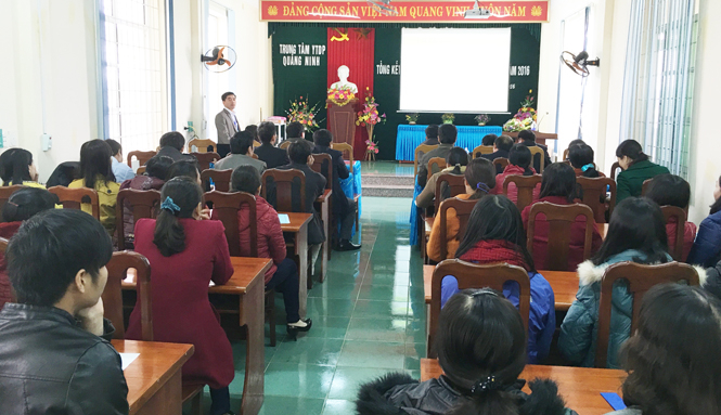 Trung tâm y tế dự phòng huyện Quảng Ninh triển khai kế hoạch năm 2016.