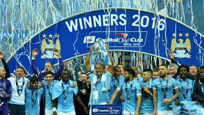 Manchester City lần thứ tư vô địch Capital One Cup. (Nguồn: AFP)