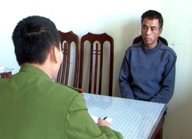 Đối tượng Nguyễn Xuân Trường khai nhận tại cơ quan  điều tra. Ảnh: Việt Hùng