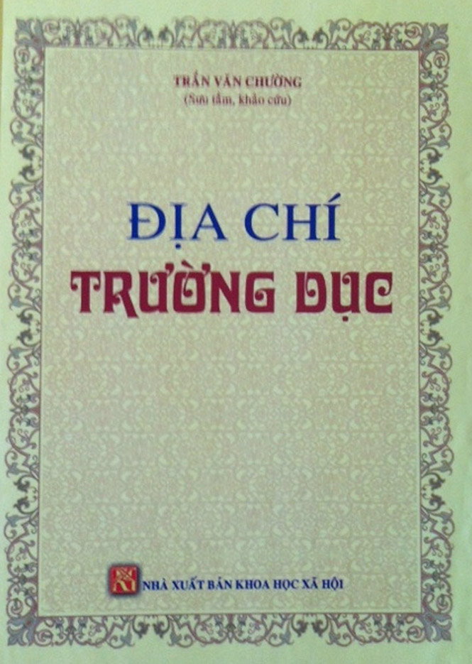 Bìa cuốn sách “Địa chí Trường Dục”