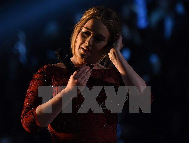 Ca sỹ Adele. (Nguồn: AFP/TTXVN)