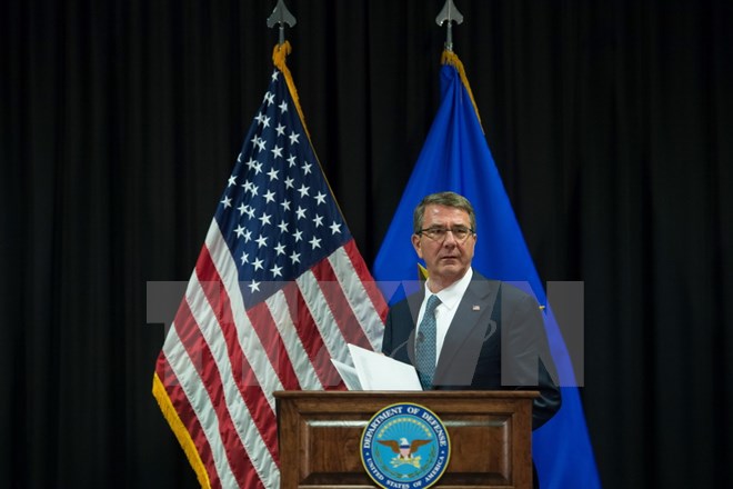 Bộ trưởng Quốc phòng Mỹ Ashton Carter. (Ảnh: EPA/TTXVN)