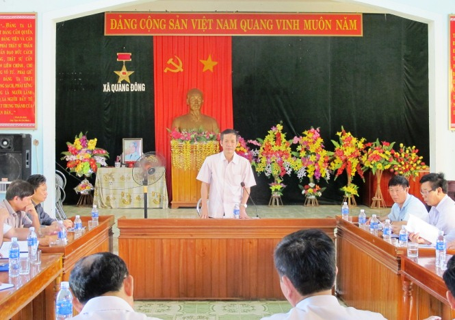  Đồng chí Trần Công Thuật, Phó Bí thư Thường trực Tỉnh ủy phát biểu tại buổi làm việc