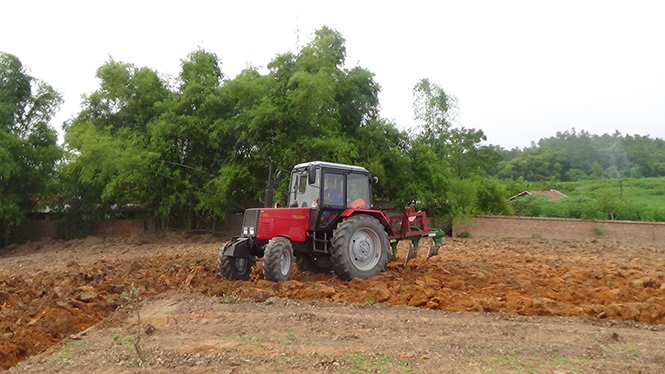 Chỉ riêng chiếc máy cày và máy bung đất đã giúp cho anh Cao Tiến Nhung có thu nhập khoảng 50 triệu đồng/năm.