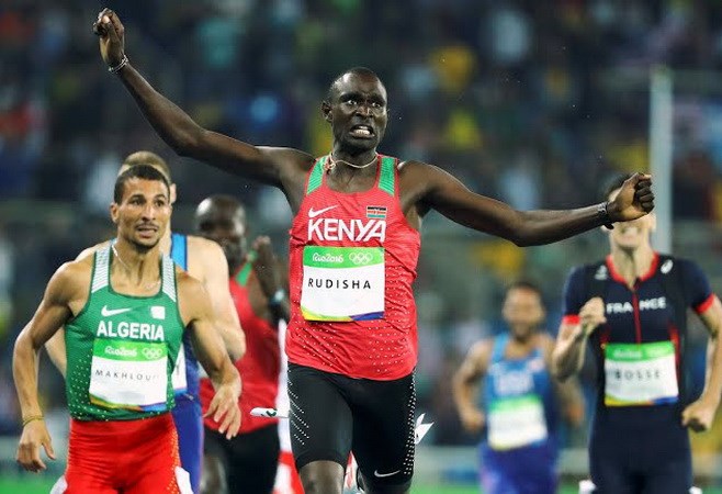 David Rudisha giúp đoàn Kenya leo lên vị trí thứ 13. (Nguồn: Getty Images)