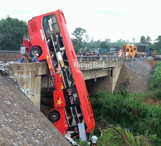 Hiện trường vụ tai nạn.