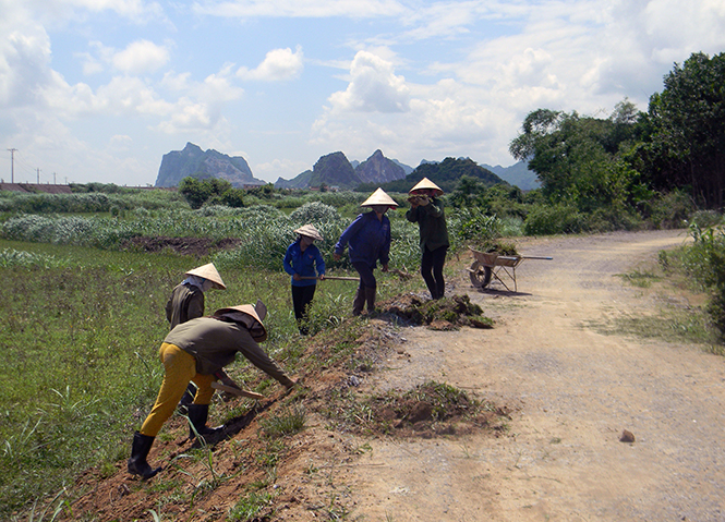 Một mô hình xanh đường, sạch đồng của chị em phụ nữ vùng cao Ngư Hóa.