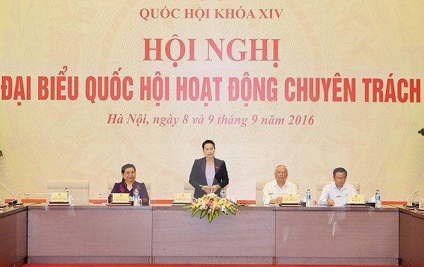 Chủ tịch Quốc hội Nguyễn Thị Kim Ngân phát biểu khai mạc. (Ảnh: Trọng Đức/TTXVN)