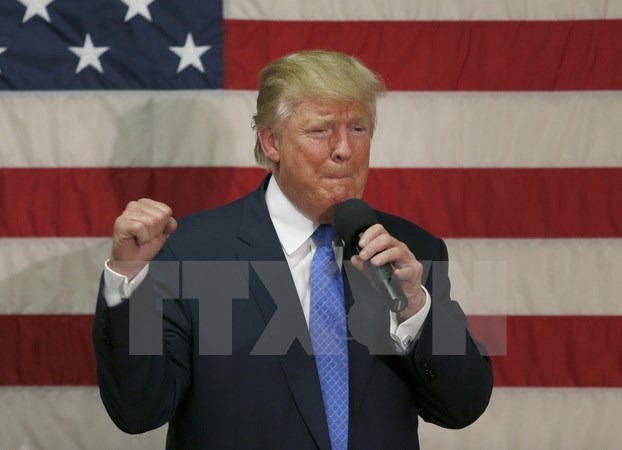 Ông Donald Trump trong chiến dịch vận động tranh cử ở Sandown, New Hampshire ngày 6/10. (Nguồn: AFP/TTXVN)