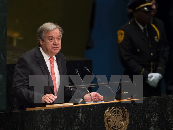Tân Tổng thư ký LHQ Antonio Guterres. (Nguồn: AFP/TTXVN)