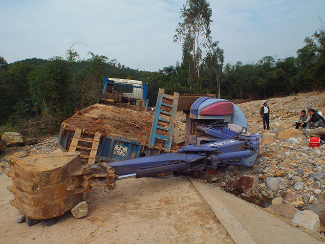 Hiện trường vụ tai nạn.