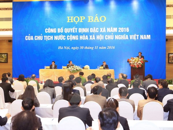 Toàn cảnh họp báo. (Ảnh: Doãn Tấn/TTXVN)