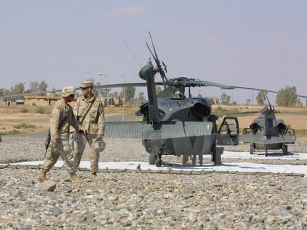 Binh sỹ Mỹ tại căn cứ không quân Qayyara, cách Mosul 35km về phía nam, ngày 4-10-2003. (Nguồn: AFP/TTXVN)