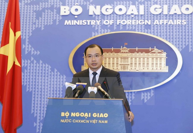 Người Phát ngôn Bộ Ngoại giao Việt Nam Lê Hải Bình. (Ảnh: An Đăng/TTXVN)