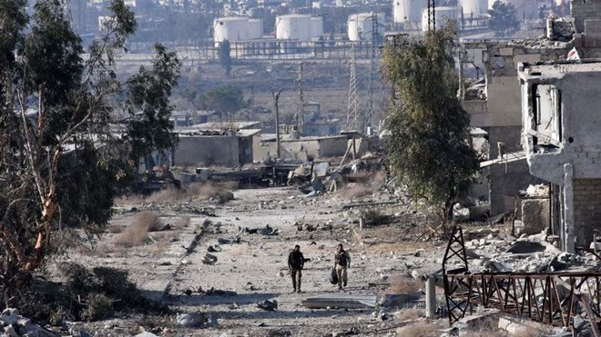 Hình ảnh tan hoang tại Syria. (Nguồn: AFP/Getty Images)
