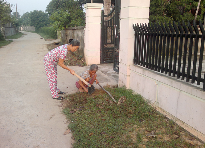 Ý thức giữ gìn, bảo vệ môi trường của người dân Nghĩa Ninh ngày càng được nâng cao.