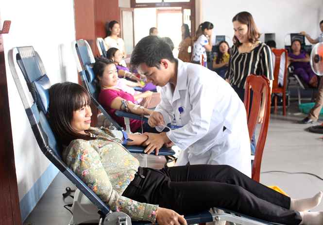 Cán bộ, công chức huyện Lệ Thủy tham gia HMTN