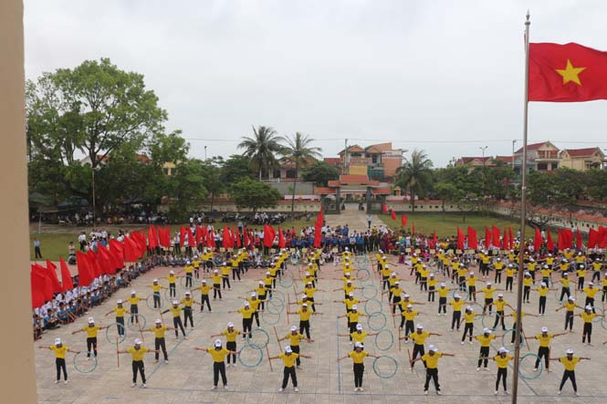 Đồng diễn tại Đại hội TDTT huyện Bố  Trạch