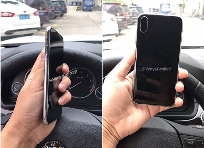 Hình ảnh rò rỉ được cho là mẫu iPhone 8 thử nghiệm. (Nguồn: twitter.com/VenyaGeskin1)