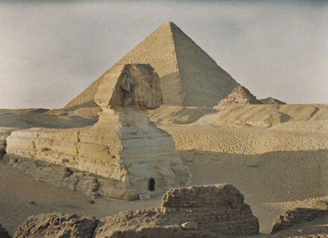   Giza, Ai Cập, năm 1913 - Ảnh: Albert Kahn