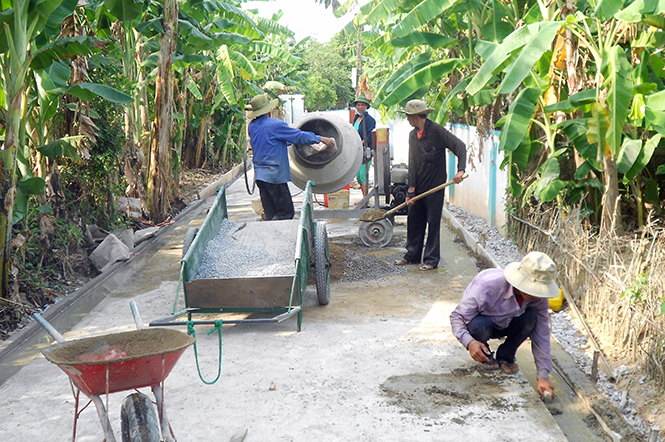 Một trong những nhiệm vụ trọng tâm của các TCCS đảng ở Lệ Thủy là lãnh đạo nhân dân xây dựng nông thôn mới.