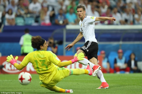  Đức dẫn 2-0 trước Mexico chỉ sau 8 phút bóng lăn (Ảnh: Getty).