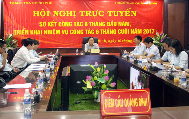 Hội nghị tại điểm cầu tỉnh ta.