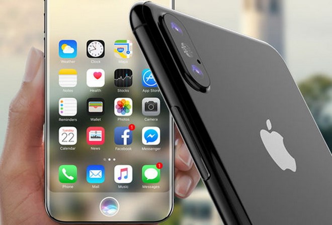 Hình ảnh thiết kế mẫu iPhone 8 theo tin đồn. (Nguồn: Daily Express)