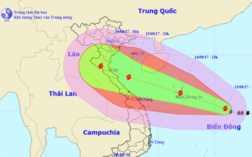  Ảnh: Trung tâm dự báo Khí tượng thủy văn Trung ương