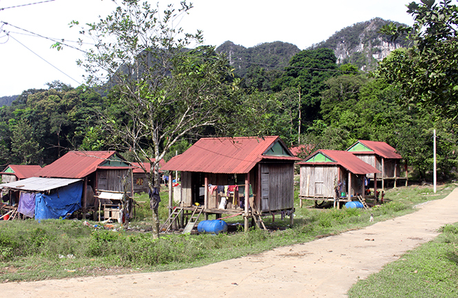 Một góc bản KM 39, nơi định cư của đồng bào A Rem.