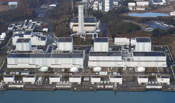 Toàn cảnh nhà máy điện hạt nhân Fukushima Daiichi ở đông bắc Nhật Bản. (Nguồn: Kyodo/TTXVN)