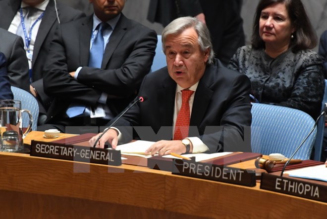 Tổng Thư ký Liên hợp quốc Antonio Guterres. (Ảnh: AFP/TTXVN)