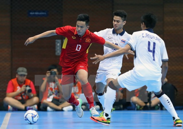 Việt Nam và Thái Lan được đánh giá cao ở giải Futsal Đông Nam Á. (Ảnh: Quốc Khánh/TTXVN)