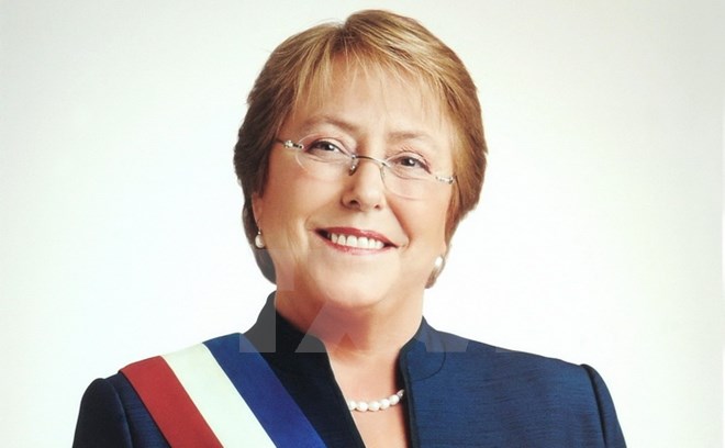 Tổng thống nước Cộng hòa Chile Michelle Bachelet Jeria. (Nguồn: TTXVN phát)