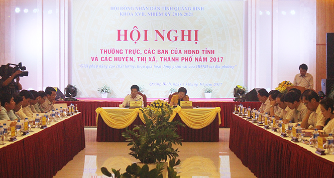 Hội nghị thường trực, các ban HĐND tỉnh và các huyện, thị xã, thành phố năm 2017.