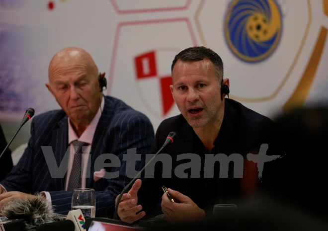 Ryan Giggs đặt mục tiêu đưa bóng đá Việt Nam tới World Cup 2030. (Ảnh: Xuân Thu/Vietnam+)