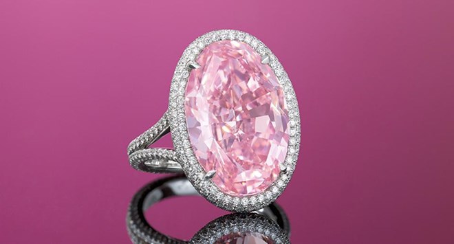 Viên kim cương hồng quý hiếm có tên Pink Promise. (Nguồn: Christie's)