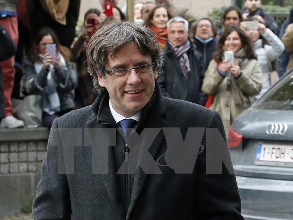 Cựu Thủ hiến vùng Catalonia Carles Puigdemont. (Ảnh: AFP/TTXVN)