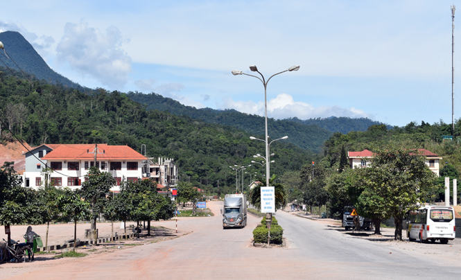 Một góc Cửa khẩu quốc tế Cha Lo.