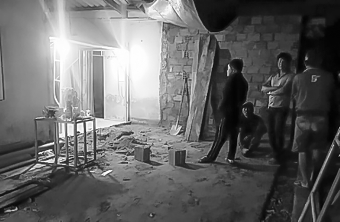 Vị trí phát hiện tử thi.