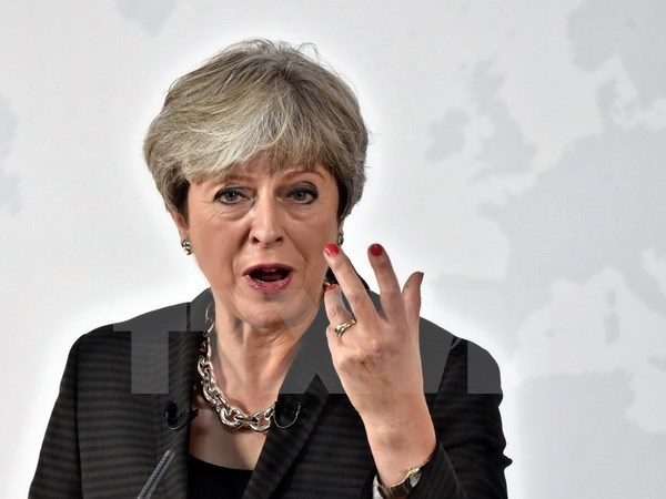 Thủ tướng Anh Theresa May tại thủ đô London. (Nguồn: AFP/TTXVN)