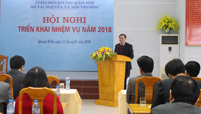 Đồng chí Lê Minh Ngân, Tỉnh ủy viên, Phó Chủ tịch UBND tỉnh phát biểu chỉ đạo hội nghị.