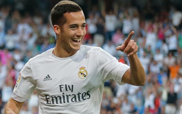  Niềm vui của Lucas Vazquez sau khi ghi bàn cho R.M. Ảnh: GETTY IMAGES